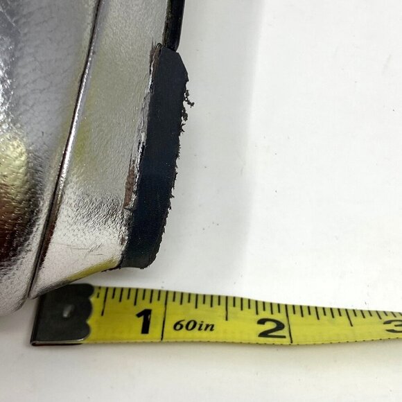 Vintage 1980's Joan & David Silver Point Toe Wedge Heel Size 7.5 Floral Applique - Picture 12 of 12